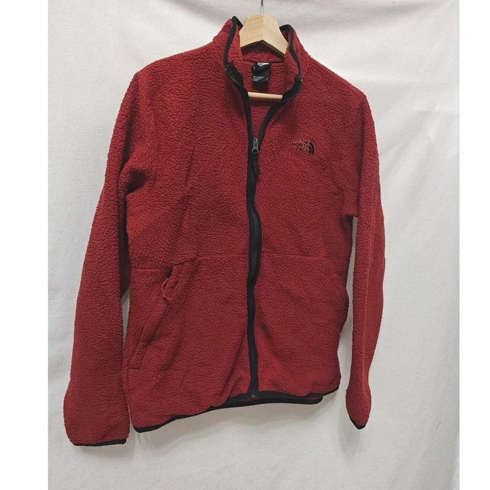 The North Face Dunraven Sherpa Full Zip Jacket‎ NF0A3YRM Mid weight Red Maroon M